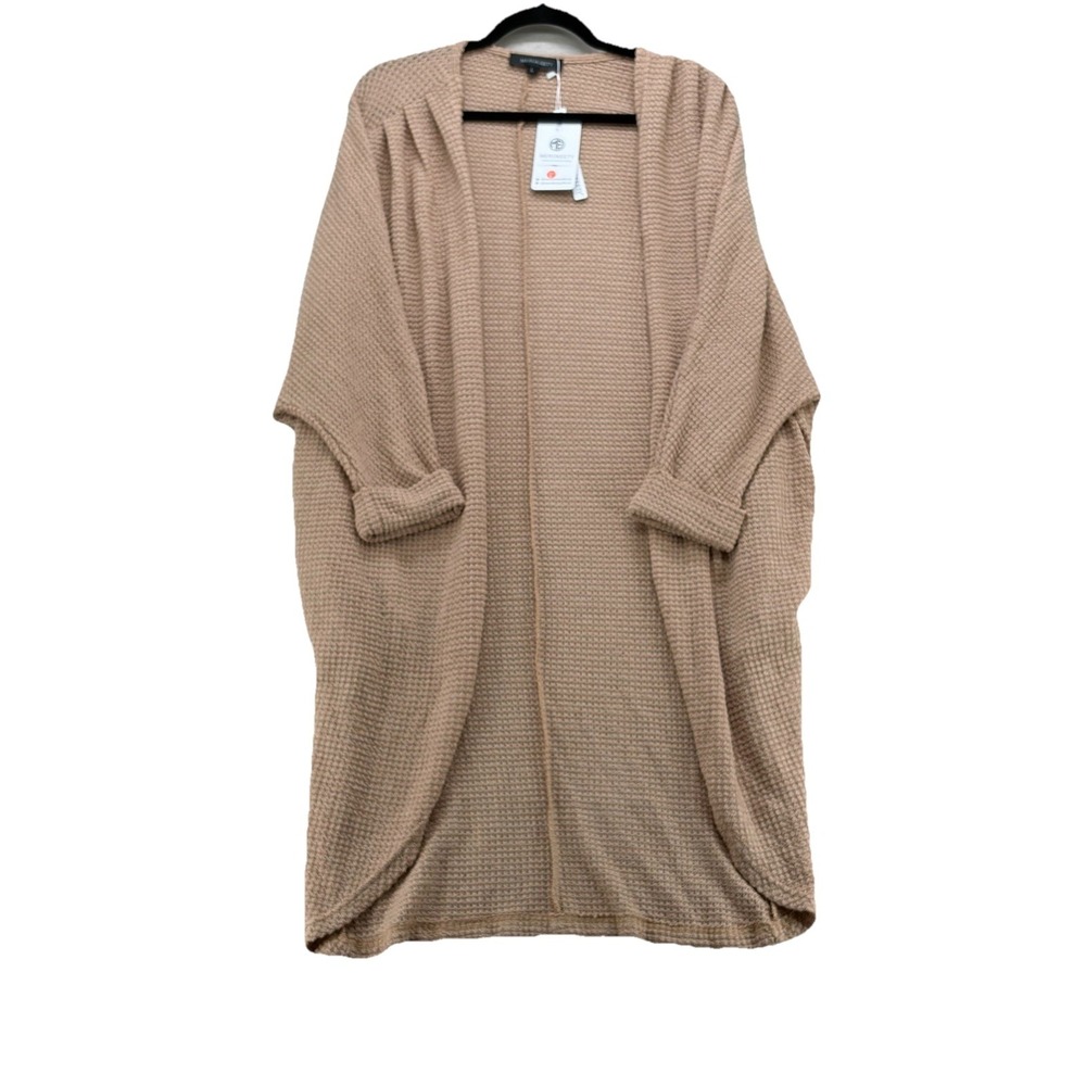 NWT Merokeety cozy Long Tan Knit Cardigan Size Large Lightweight oversized